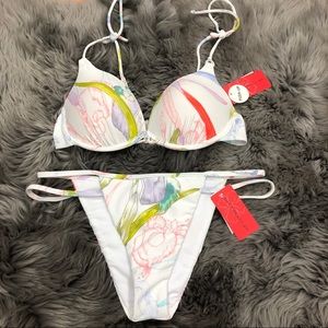 Gossip | Women’s Bikini Set | White Floral | Large